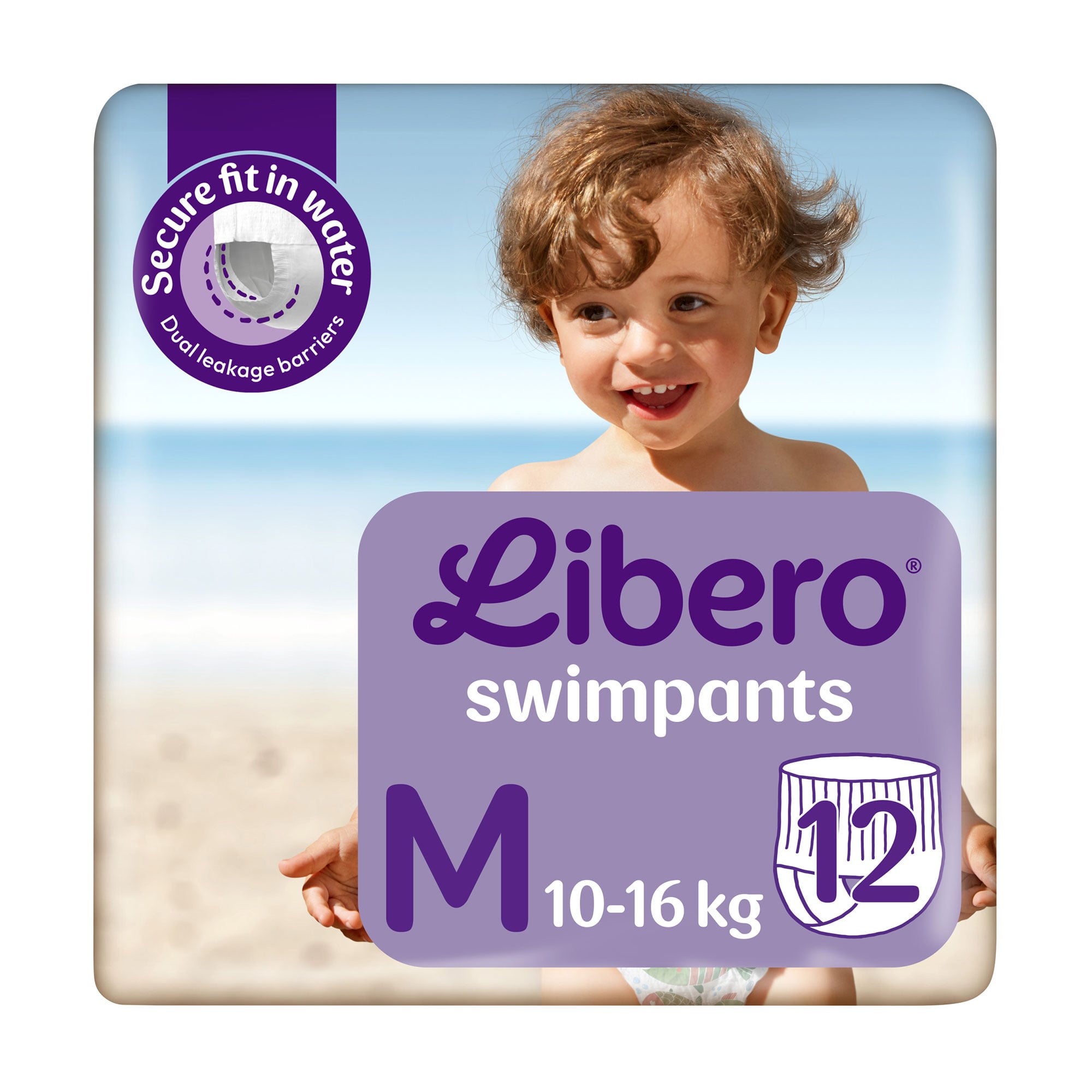 Підгузки-трусики для плавання Libero Swimpants Medium розмір M (10-16 кг), 12 шт